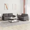 vidaXL Ensemble de canapés 2 pcs avec coussins Gris Similicuir