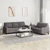 Vidaxl - Ensemble de canapés 2 pcs avec coussins Gris Similicuir Grey