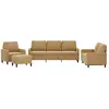 vidaXL Ensemble de canapés 4 pcs avec coussins Marron Velours
