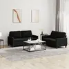 vidaXL Ensemble de canapés 2 pcs avec coussins Noir Velours