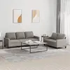 vidaXL Ensemble de canapés 2 pcs avec coussins Taupe Tissu