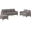 vidaXL Ensemble de canapés 3 pcs avec coussins Taupe Tissu