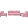 vidaXL Vidaxl Ensemble De Canapés 3 Pcs Avec Coussins Rose Velours