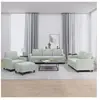 vidaXL Ensemble de canapés 4 pcs avec coussins Gris clair Velours