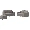 vidaXL Ensemble de canapés 3 pcs avec coussins Taupe Tissu