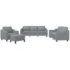 vidaXL Ensemble de canapés 4 pcs avec coussins Gris clair Tissu