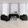 Vidaxl ensemble de canapés 4 pcs avec coussins noir tissu