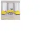 vidaXL Ensemble de canapés 3 pcs avec coussins jaune clair tissu