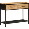 vidaXL Table console 100x35x76 cm bois massif de manguier et fer