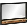 vidaXL Miroir avec étagère 80x8x55 cm verre et bois massif manguier