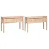 vidaXL Jardinières 2 pcs avec pieds bois de pin massif