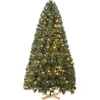 Sapin de Noël artificiel 210 cm   Économique   Avec éclairage LED   Br...