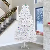 Prolenta Arbre de Noël blanc pliable, de qualité supérieure, en PVC et...