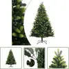 The Living Store Arbre de Noël artificiel pliable avec support 210 cm