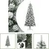 The Living Store Sapin de Noël artificiel pliable enneigé 210 cm