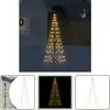 The Living Store Sapin de Noël à LED pour mât de drapeau 200 LED blanc...