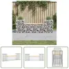 The Living Store Banc de jardin en gabions 183x41x60,5 cm Pin massif