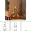 The Living Store Sapin de Noël en métal Déco Noir 60 cm