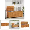 The Living Store Boîte de rangement de jardin persiennes 150x50x56cm b...