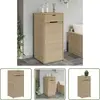 The Living Store - Armoire de rangement de jardin beige 55x55x111cm résine tressée - Coffre De Jardin - Rangements Exterieur - Mobilier De Jardin