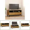 The Living Store - Meuble tv flam 110x40x50 cm bois massif de pin - Meuble Tv - Meuble Téléviseur - Meuble Bois - Meuble Pin - Rangement Tv