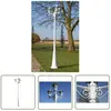 Lampadaire de jardin 3 bras 215 cm Blanc Aluminium - Lampe De Jardin -...