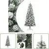 The Living Store Sapin de Noël artificiel pliable enneigé 240 cm