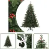 The Living Store Arbre de Noël artificiel pliable avec cônes & baies 1...