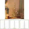 The Living Store Sapin de Noël en métal avec support en bois noir 150 ...
