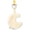 Doudou attache-tétine Lune Pure Soft White