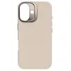 DECODED Coque en cuir pour iPhone 16 Plus Beige