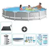 Intex Rond Prism Frame Zwembad - 366 x 76 cm - Grijs - Inclusief Pomp ...