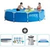 Intex Piscine à cadre ronde - Comprend des accessoires CB1