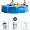Intex - Piscine Cadre Rond - 305 x 76 cm - Bleue - Incluse Accessoire CB84 - Blue