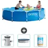 Intex Metal Frame Piscine à cadre ronde - Comprend des accessoires CB75