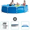 Intex - Piscine Cadre Rond - 305 x 76 cm - Bleue - Incluse Accessoire CB76 - Blue