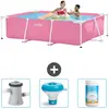 Intex Rechthoekig Frame Zwembad - 220 x 150 x 60 cm - Roze - Inclusief...