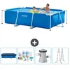 Intex Frame Pool Piscine à cadre rectangulaire - Comprend des accessoires CB6