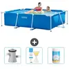 Intex Piscine Cadre Rectangulaire - 220 x 150 x 60 cm - Bleue