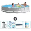 Intex Rond Prism Frame Zwembad - 366 x 76 cm - Grijs - Inclusief Pomp ...
