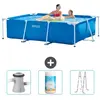 Intex Frame Pool Piscine à cadre rectangulaire - Comprend des accessoires CB84