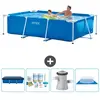 Intex Frame Pool Piscine à cadre rectangulaire - Comprend des accessoires CB1