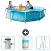 Intex Metal Frame Piscine à cadre ronde - Comprend des accessoires CB84