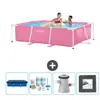 Intex Frame Pool Piscine à cadre rectangulaire - Comprend des accessoires CB3