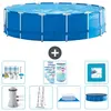Intex Metal Frame Piscine à cadre ronde - Comprend des accessoires CB42