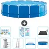 Intex Metal Frame Piscine à cadre ronde - Comprend des accessoires CB44