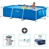 Intex Frame Pool Piscine à cadre rectangulaire - Comprend des accessoires CB81
