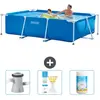 Intex Frame Pool Piscine à cadre rectangulaire - Comprend des accessoires CB73