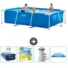 Intex Frame Pool Piscine à cadre rectangulaire - Comprend des accessoires CB8