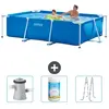 Intex Piscine à cadre rectangulaire - Comprend des accessoires CB84